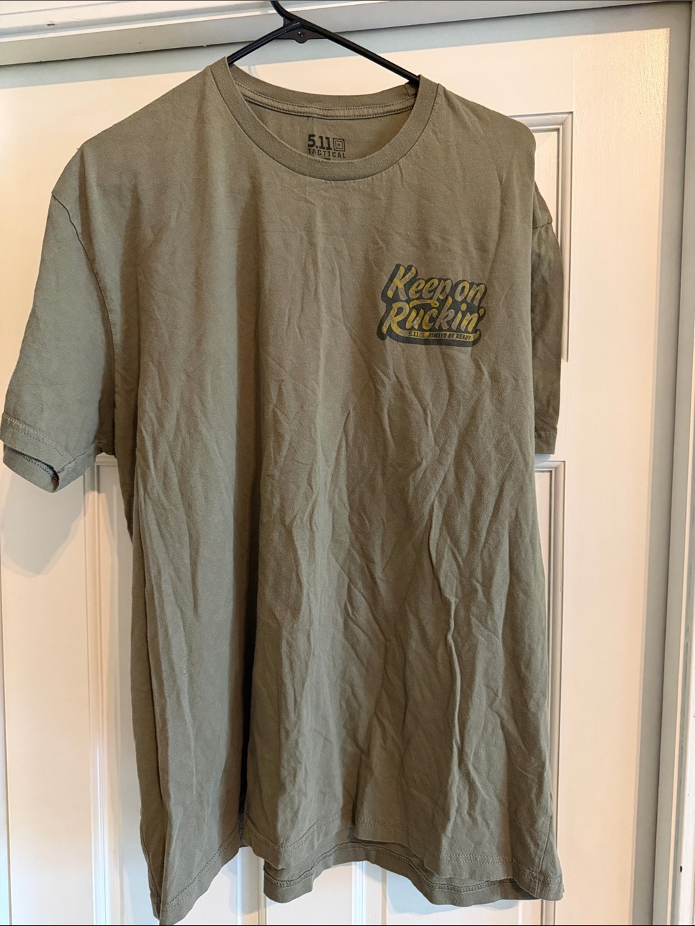 5.11 Tactical Olive Green 'Keep on Rockin'' Short Sleeve Tee
